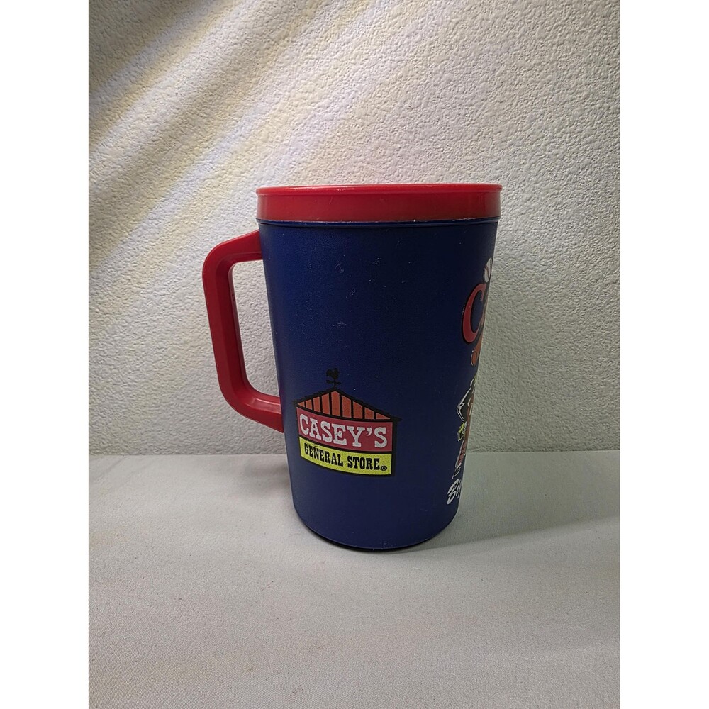 Vintage Caseys General Store Baseball Cup, Retro Big Leaguer Plastic Travel Mug
